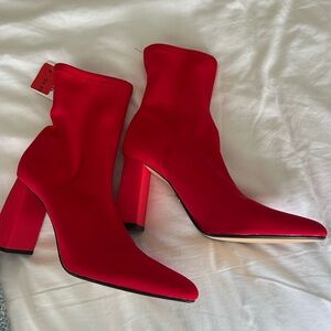 Red Zara booties